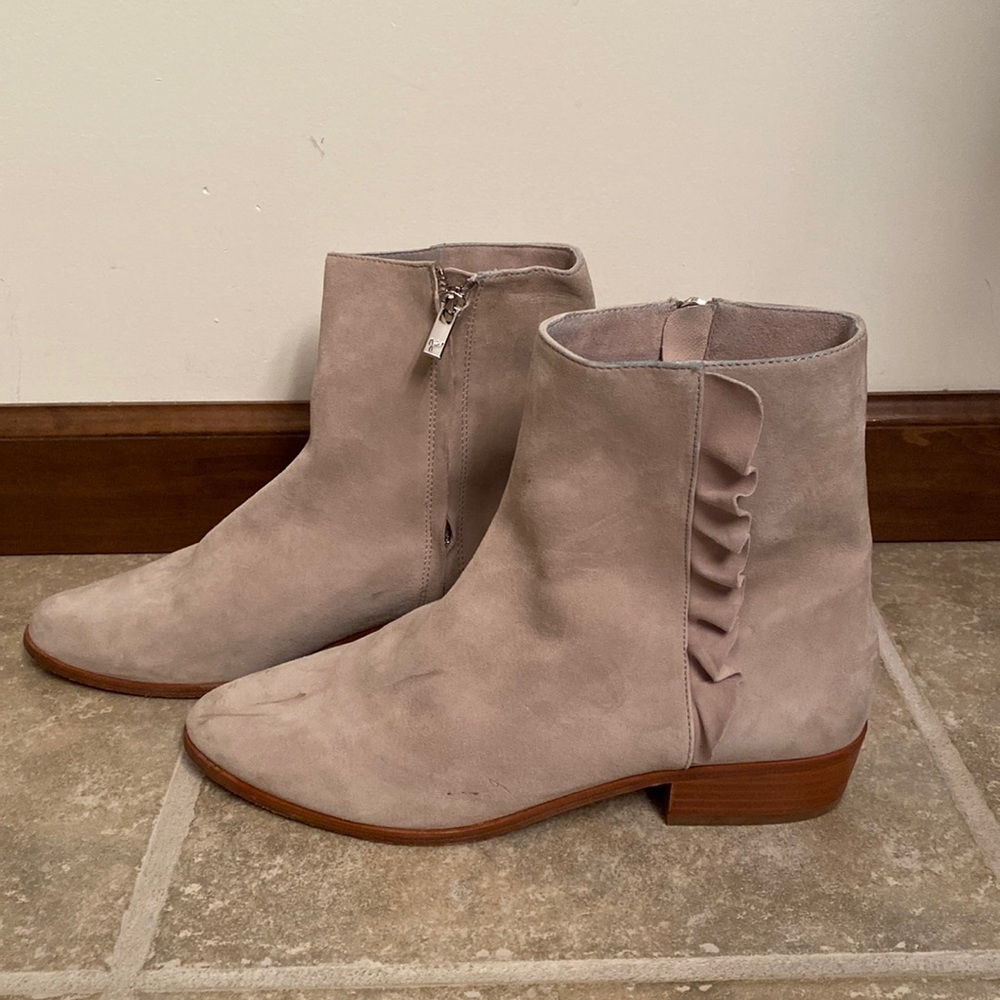 Joie Laleh Suede Leather Ruffle Bootie 39.5